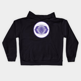 Open up your Third-Eye Chakra- Deep Purple Kids Hoodie